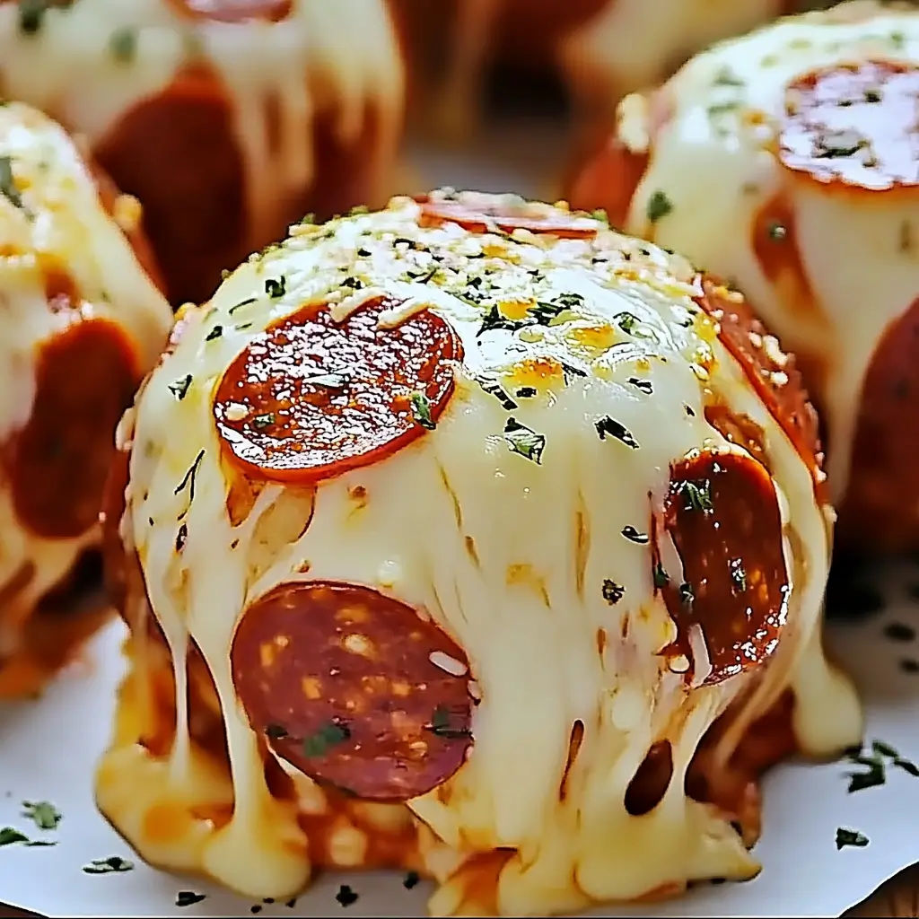 Cheesy Pepperoni Pizza Bombs