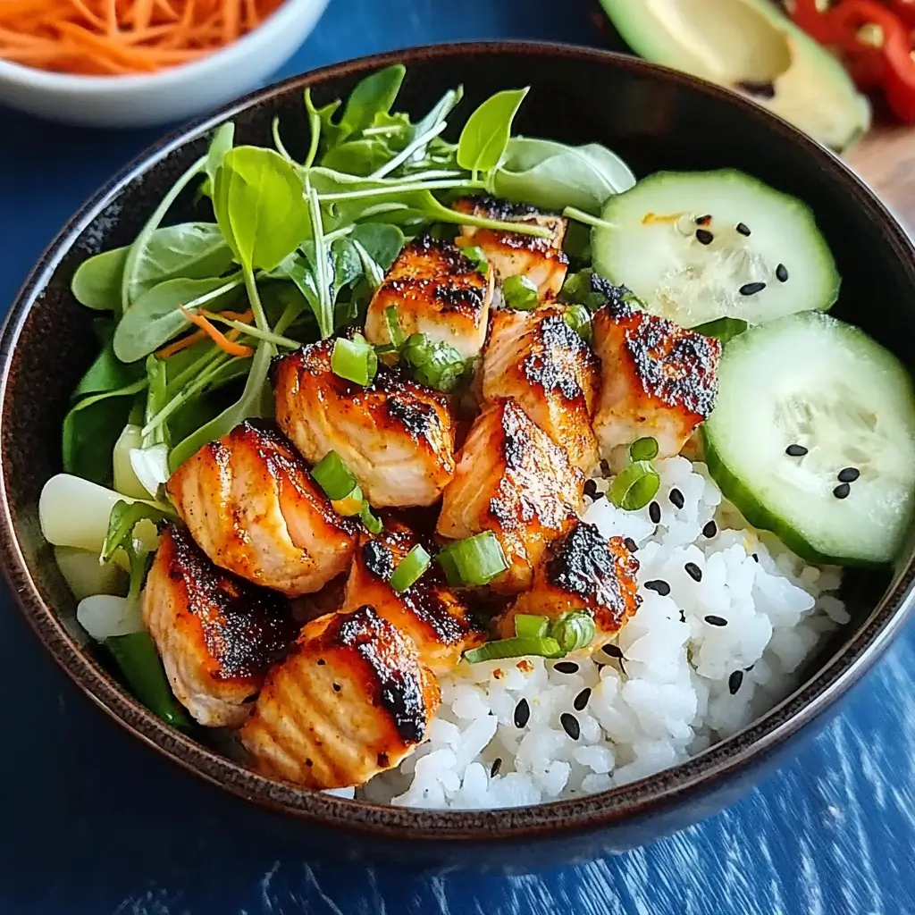 Crispy Spicy Salmon Bowls