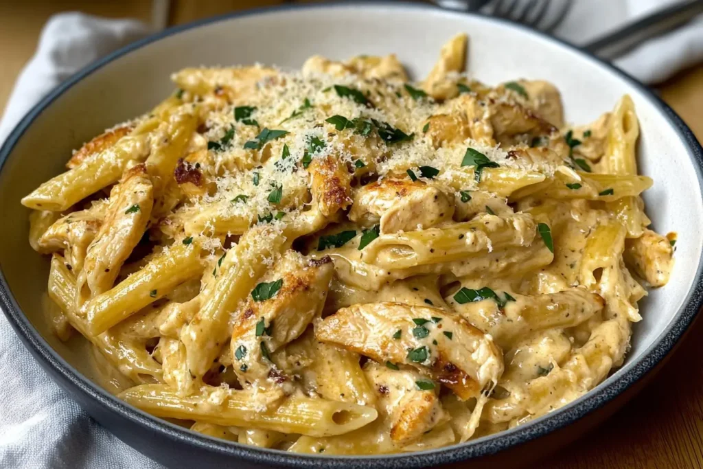 creamy chicken garlic parmesan pasta